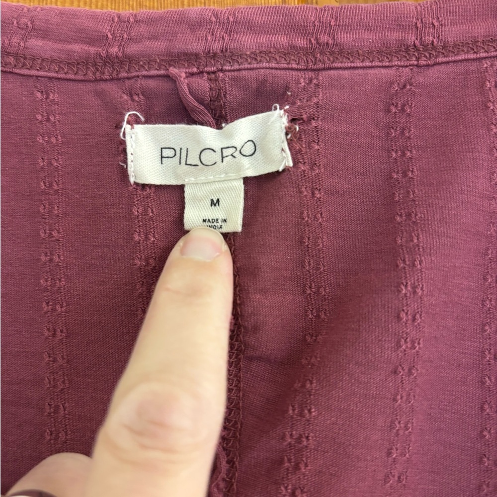 Pilcro Anthropologie Women’s Ribbed Knit Top Scoop Neck size medium - Picture 2 of 3